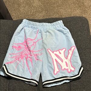 Kids Blue and Pink Graphic Shorts